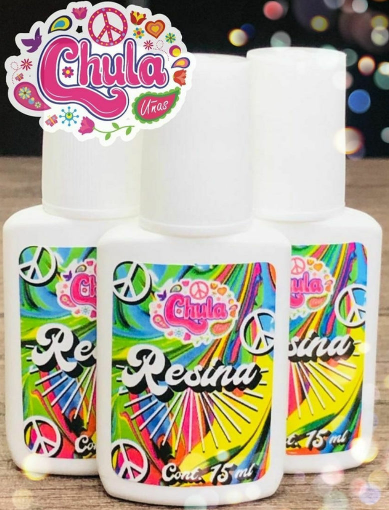 Resina o Pegamento Extra Fuerte P/ Uñas Chula Nails con Brocha