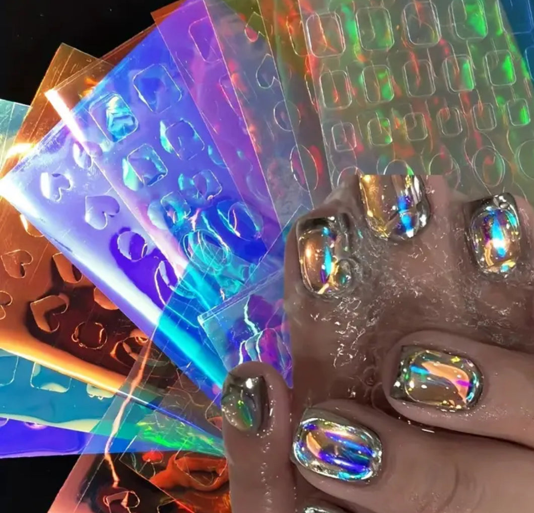 Papel Aurora o Vidrio Efecto Ice Precortado en Figuras