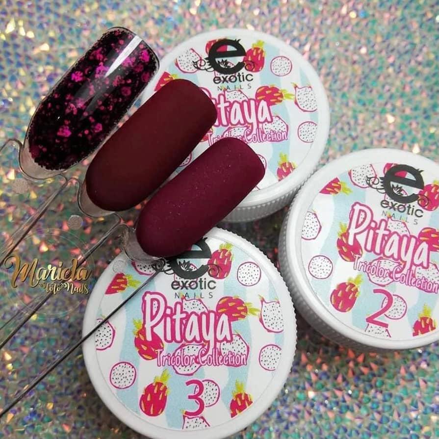 Acrílico Colección 3pz Exotic Nails Pitaya