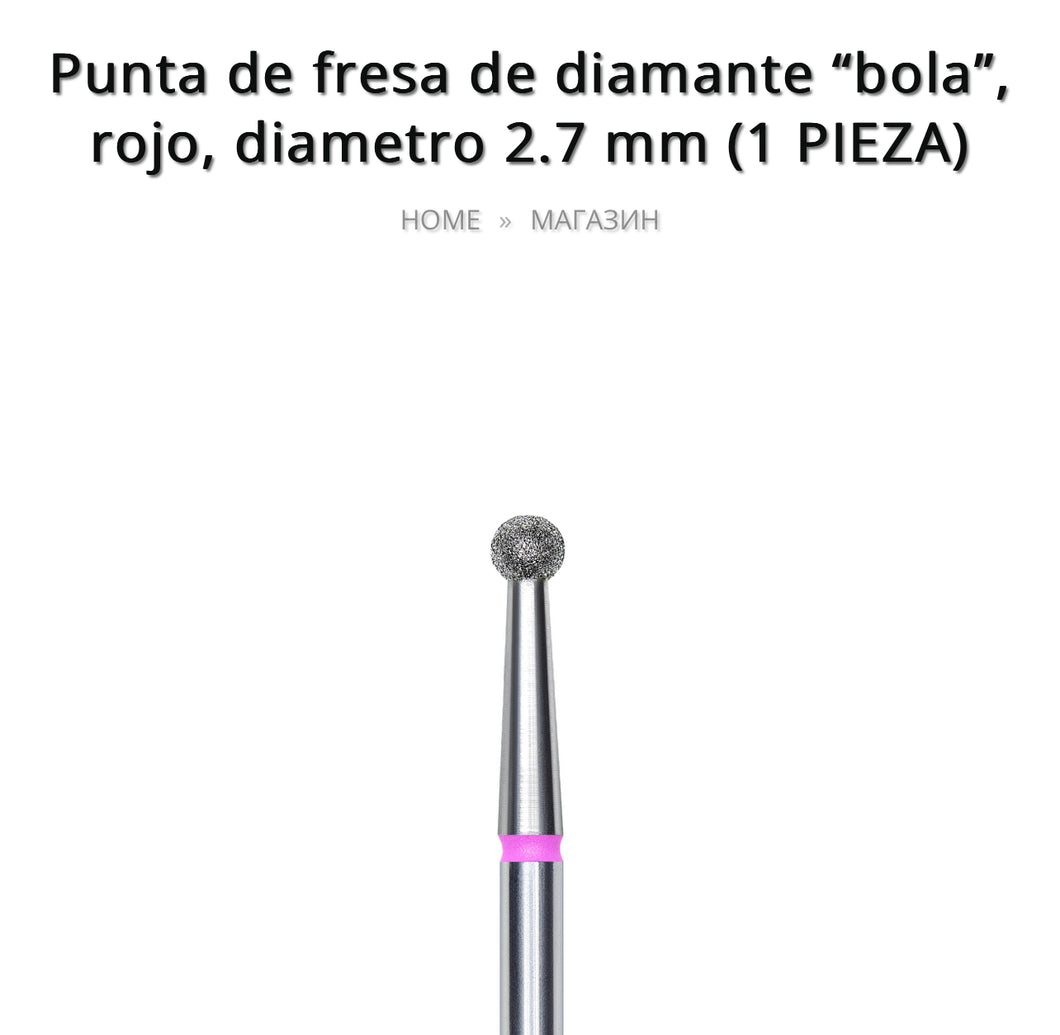 Punta o Bit Diamante Staleks Esfera o Bola 2.7